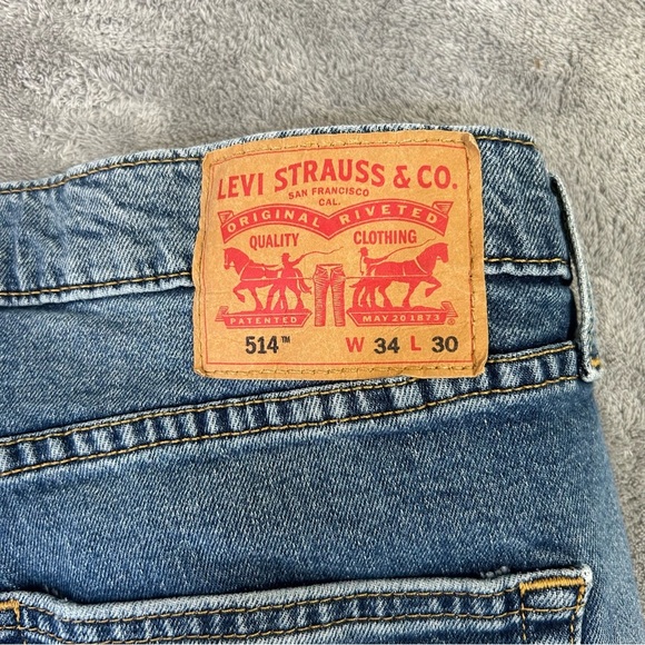 Levi’s Men 514 Jeans Medium Wash Boot Cut 34x30 - Picture 6 of 8